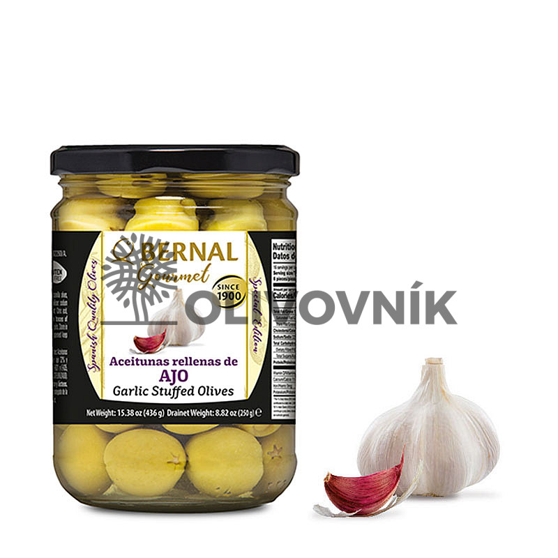 Bernal Gourmet olivy - plněné česnekem (250g)