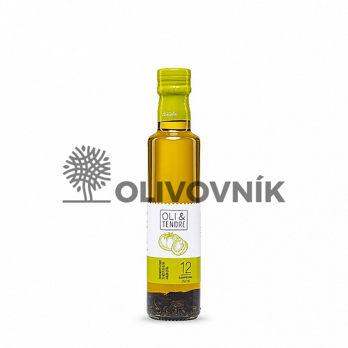 Olivový olej EL TENDRE - pikantní, s příchutí sušených rajčat a oregána (250ml)
