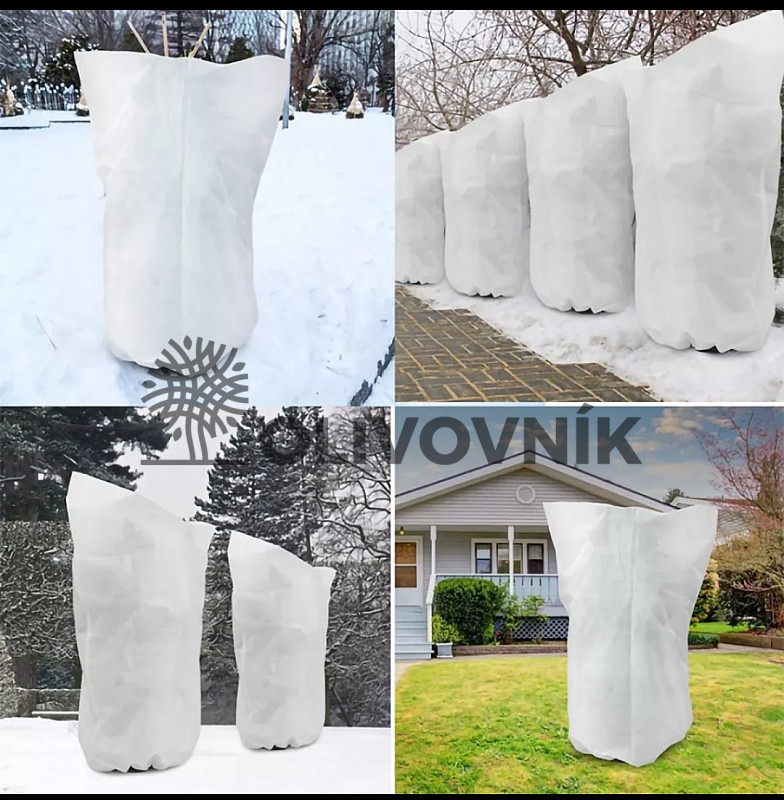 Zimování rostlin - textilní vak proti větru, sněhu, mrazu